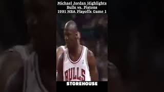 Michael Jordan BATTLE Highlights vs "Bad Boy" Pistons, 1991 Playoffs Game 1! #shorts