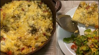 طريقة عمل فطيرة البطاطا الصحية بطريقة سريعة وطعم خيالي مع سلطة شهية لاصحاب الدايت 😍🥗🥔