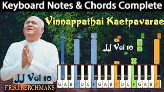 Vinnapathai Ketpavare Keyboard Notes | விண்ணப்பத்தை கேட்பவரே | Berchmans | JJ Vol 10