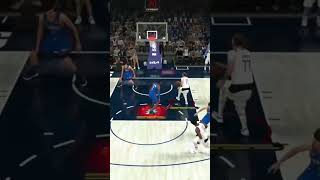 LUKA DUNKS ON CHET!!!!! 🏀🥶#basketball #2k24 #lukadoncic #chetholmgren #nba