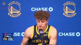 Brandin Podziemski Postgame Interview | Golden State Warriors beat Utah Jazz 118-110