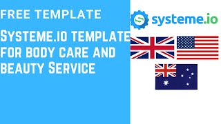 Systeme.io template body care and beauty free website - funnel