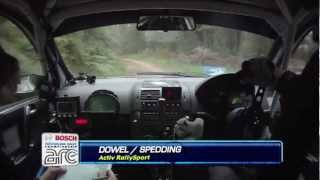 SS1 Onboard - Justin Dowel / Scott Spedding Crash - Volkswagen Polo G2 - 2012 Rally Victoria