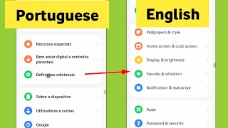 como mudar o idioma do telefone português para inglês