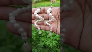 How To Make Wavy Pearl Earrings #shorts#pearlearrings#diypearlearrings#diyearrings#handmadeearrings