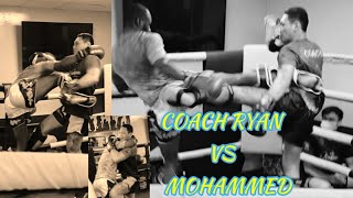 COACH RYAN VS MOHAMMED | ROUND 3 | MUAY THAI SPARRING #fitnessforyou #sparring #muaythai