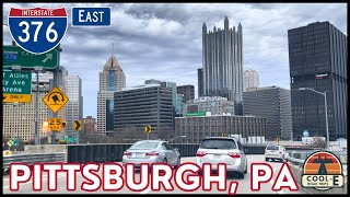 Pittsburgh: I-376 EAST from Ft. Pitt Tunnel & Downtown to I-76 Penna Turnpike (US-22, US-30)