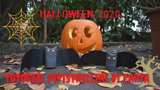 Halloween 2020 - tutorial pipistrellino di carta semplice per bimbi + la nostra prima zucca - Diy H.