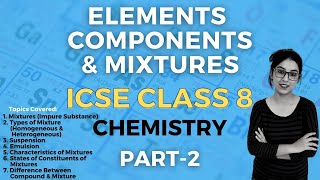 Elements, Compounds and Mixtures | ICSE CLASS 8 Chemistry | Part - 2