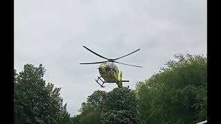 lifeliner 1 vertrekt vanaf een medisch incident in Utrecht