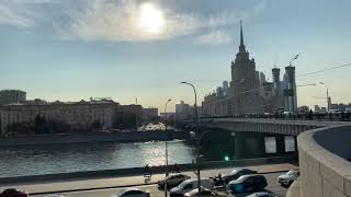 Moscow | Walk along Novoarbatsky Most, the view of Moscow washed in sunlight.