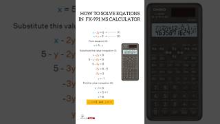 How to solve equations in fx-991 ms calculator || Equations solving by using fx-991 in telugu ||