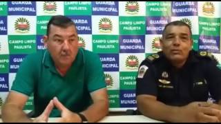 Cmd da GCM, de Campo Limpo Cel Facchini e o Sub Claudio, comentam o recorde de atuações em Janeiro