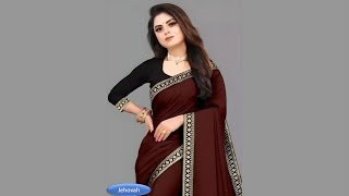 Soft Silk Black Square Lace Sarees With Blouse Piece