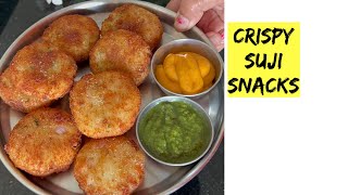 सिर्फ़ 1 कप सूजी और सब्ज़ियों से बनाए कुरकुरा नाश्ता | Crispy Suji Cutlets |Suji Snacks,Suji Recipe