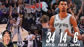 Spurs vs Kings Highlights.((Reaction))