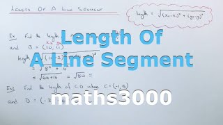 Working Out The Length Of A Line Segment Given The End Points (Using The Formula For Line Segments)