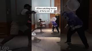 Jidion catches a furry at furry convention then gets kicked out😳 #shorts