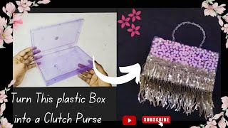 DIY Clutch Purse Make Using Old Plastic Box | Old Box Reused Idea | Purse Making Idea at home #viral