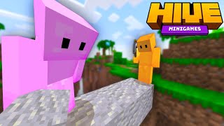 I Trolled My SISTER In Hive Skywars