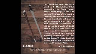 One-handed Sword | Historical Reproductions | Medieval | Mittlalter | Vikings | Armour | GDFB