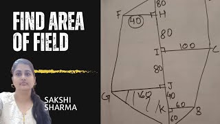 How to find area of a given field?