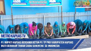 Pj Bupati Kapuas Bersama Ketua Pj TP PKK Kab. Kapuas Ikuti Gerakan Tanam Cabai Serentak Se-Indonesia