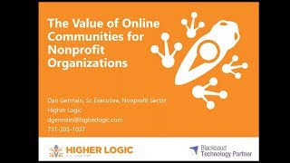 The Value of Online Communities for Nonprofits