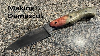 Making San mai Pattern welded knife