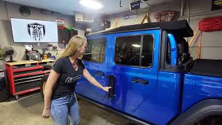 Titan Off Road Door Hinge Dual Step demo on the Jeep Gladiator