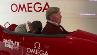 Bobsleigh experts at the OMEGA Pavilion at Sochi 2014