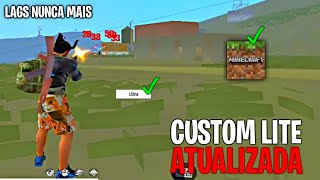 [NOVA ATUALIZAÇÃO] CUSTOM LITE FREE FIRE COM 3 MB GRÁFICO DE MINECRAFT DA NOVA ATUALIZAÇÃO