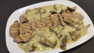 La Receta MÁS RÁPIDA de SOLOMILLO con REBOLLONES y salsa roquefort de YouTube ‼️‼️