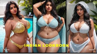 plus size Beauty on the Beach | Stunning AI Art 4k | indian lookbook