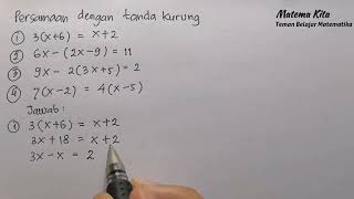 Persamaan Dengan Tanda Kurung | Matematika SMP