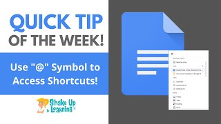 Use the "@" Symbol to Insert and Access Shortcuts in Google Docs