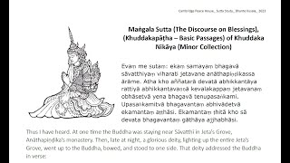 Maṅgala sutta The highest blessings of life