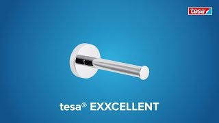 How to apply the chromed; round tesa® Exxcellent spare roll holder