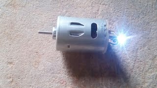 Motor generator energy LED bulb/simple dc motor work