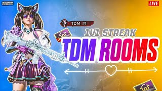 BGMI LIVE | 1V1 TDM STREAK MATCHES| CUSTOM ROOM |#1v1tdm #1v1streakmatches #tdm1v1livebgmi