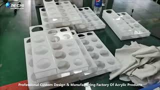 RECHI |Custom Counter Acrylic Display Factory| How to Make Acrylic Skincare Perfume Retail Display