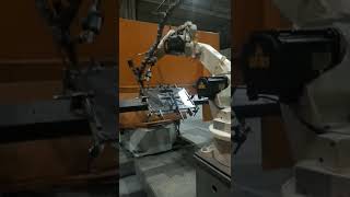 Welding robot in action OTC Daihen V6