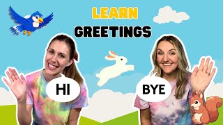 Learn to Say Hi and Bye with Thrive Time | Hello Song | Learn Greetings for Toddlers | Kids Videos