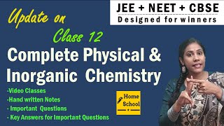 Course Update Physical and inorganic Chemistry | NEET | JEE | CBSE | Class 12