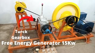 3Hp Motor Free Energy Generator With 15KW Alternator Electric Generator 230v With Truck Gearbox Free