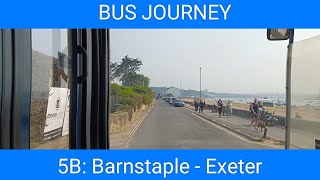 🇬🇧 BUS JOURNEY (TIMELAPSE) | Stagecoach South West 5B: Barnstaple - Exeter