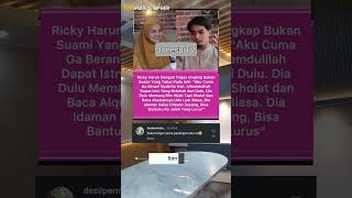 RESPEK: RICKY HARUN TIDAK TAKUT SAMA ISTRI TETAPI TIDAK MAU MENYAKITI ❤️