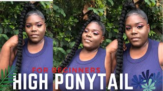 How to: Jumbo High Braided Ponytail With Braiding Hair|| Step by Step