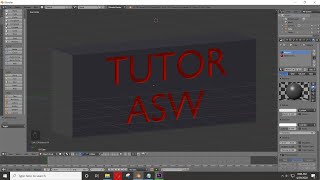 Tutorial coak nama text di blender 3D