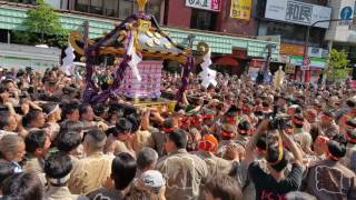 Sanja Matsuri Sunday in front of Kaminarimon Gate.